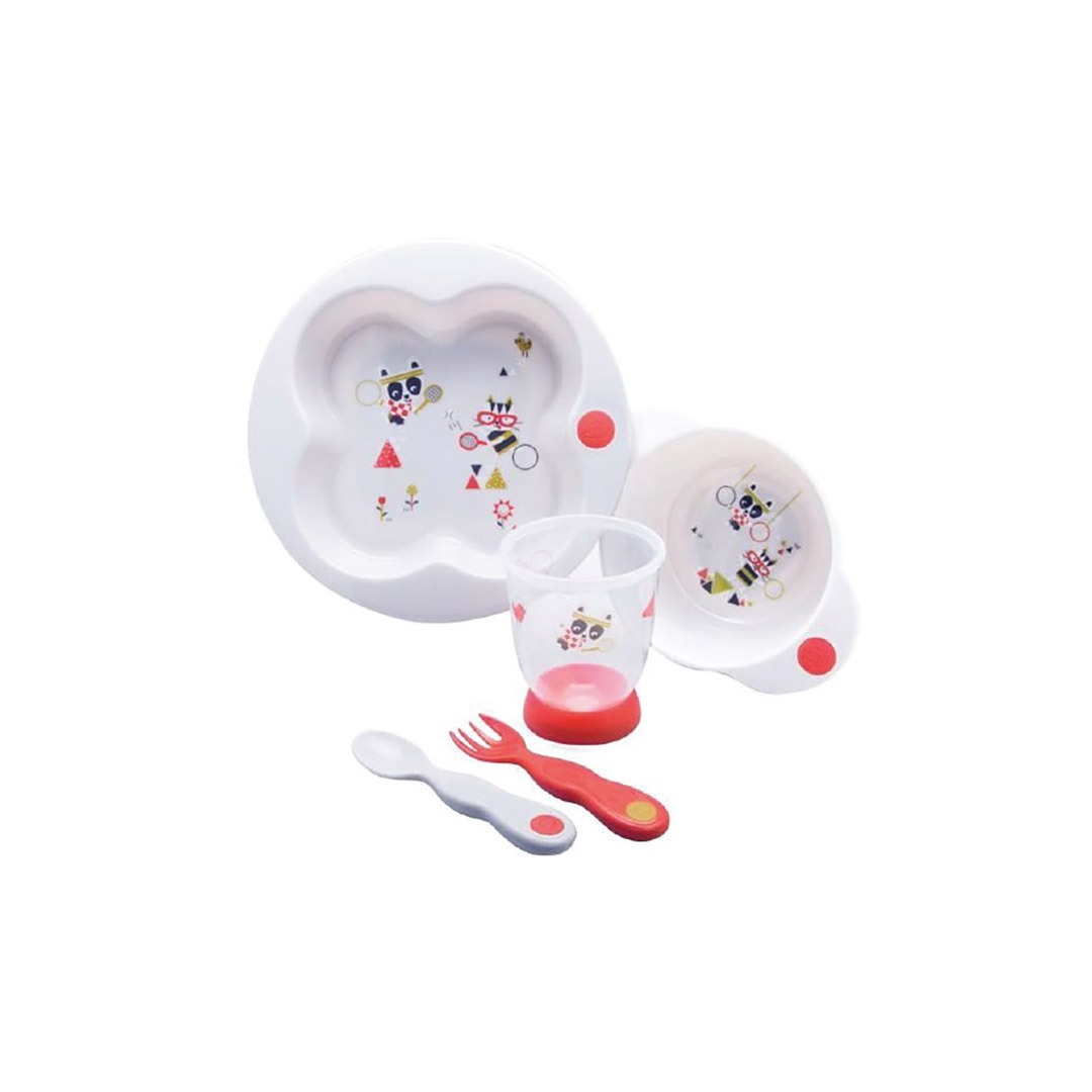 BÉBÉ CONFORT SET REPAS SPORT :ASSIETTE+BOL+VER+FOUR+CUIL +18M 2136