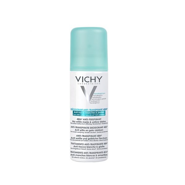 VICHY DÉODORANT AEROSOL ANTI-TRANSPIRANT 48H - ANTI-TRACES JAUNES ET BLANCHES