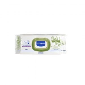 MUSTELA LINGETTES À L'HUILE D'OLIVE 50 UNITÉS