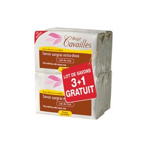 ROGÉ CAVAILLES SAVON PARFUME LAIT DE ROSE 250G X3+1 OFFERT