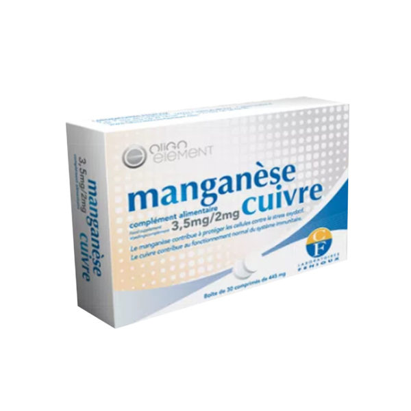 MANGANESE CUIVRE 30 CAPSULES